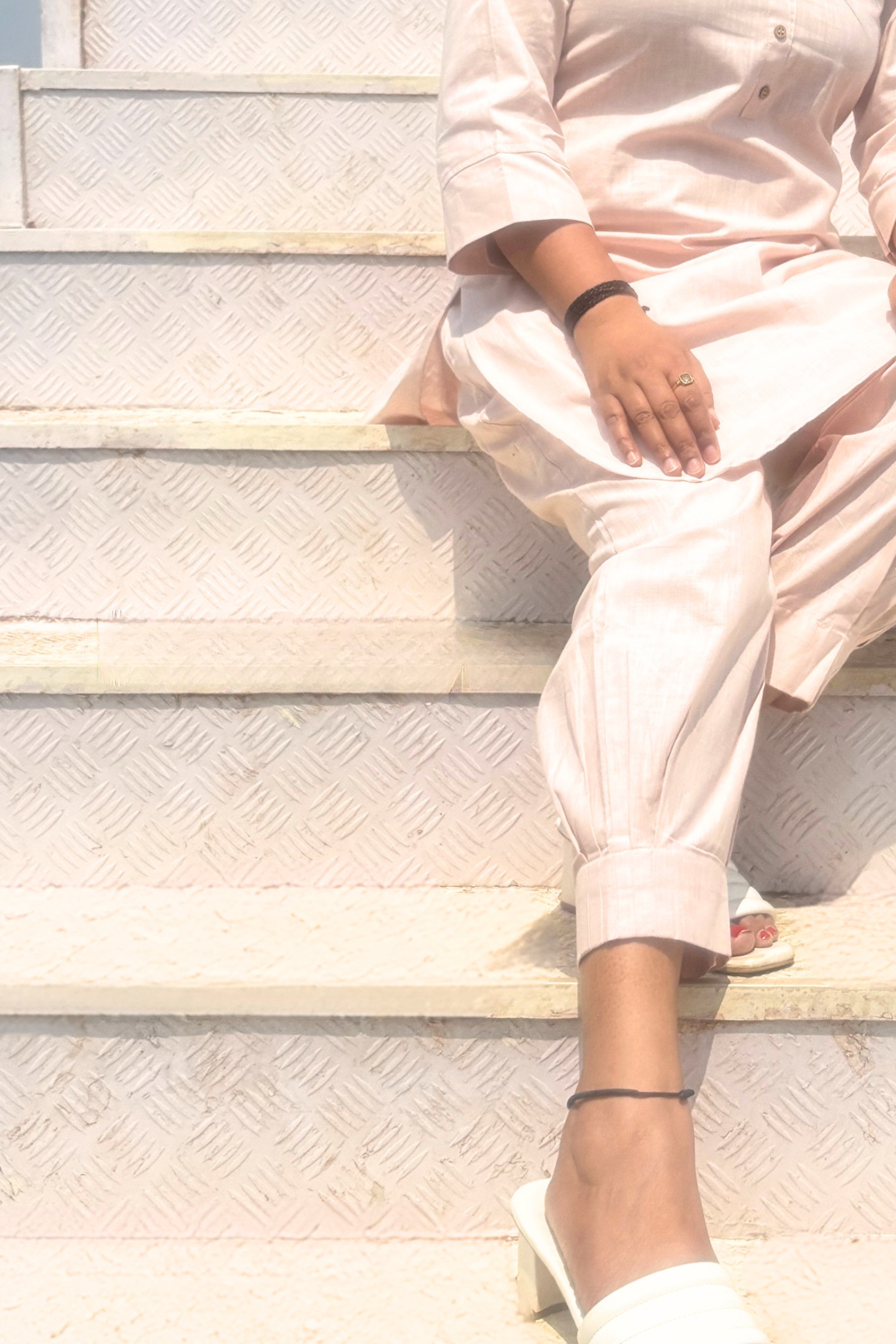 Desi Summer: Co-ord Set in Light Pink