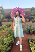 Sunday Brunch: Notch Collar Dress in Green