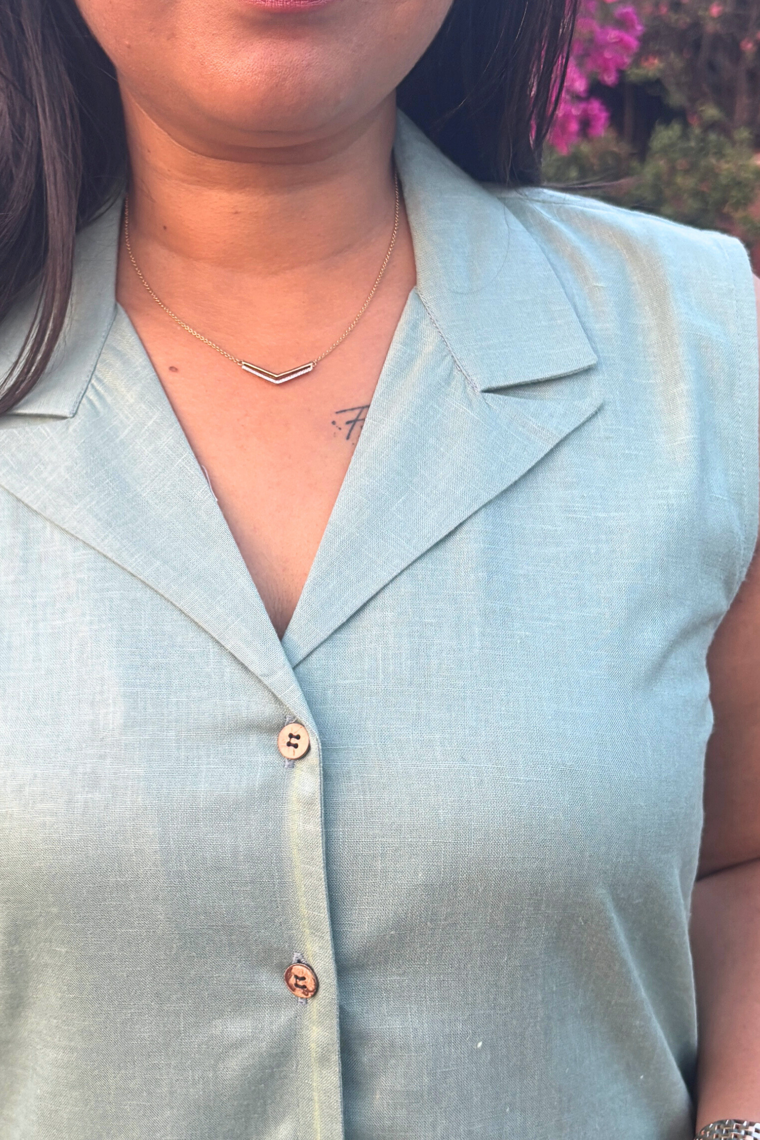 Sunday Brunch: Notch Collar Dress in Green