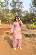 Cherry Blossom: Co-ord Set in Dark Lavender