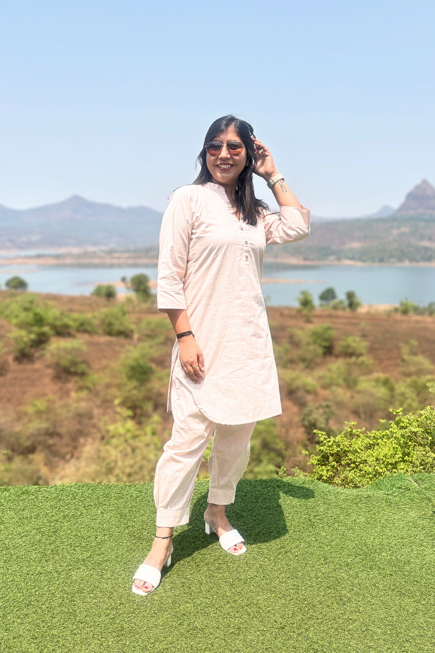 Desi Summer: Co-ord Set in Light Pink