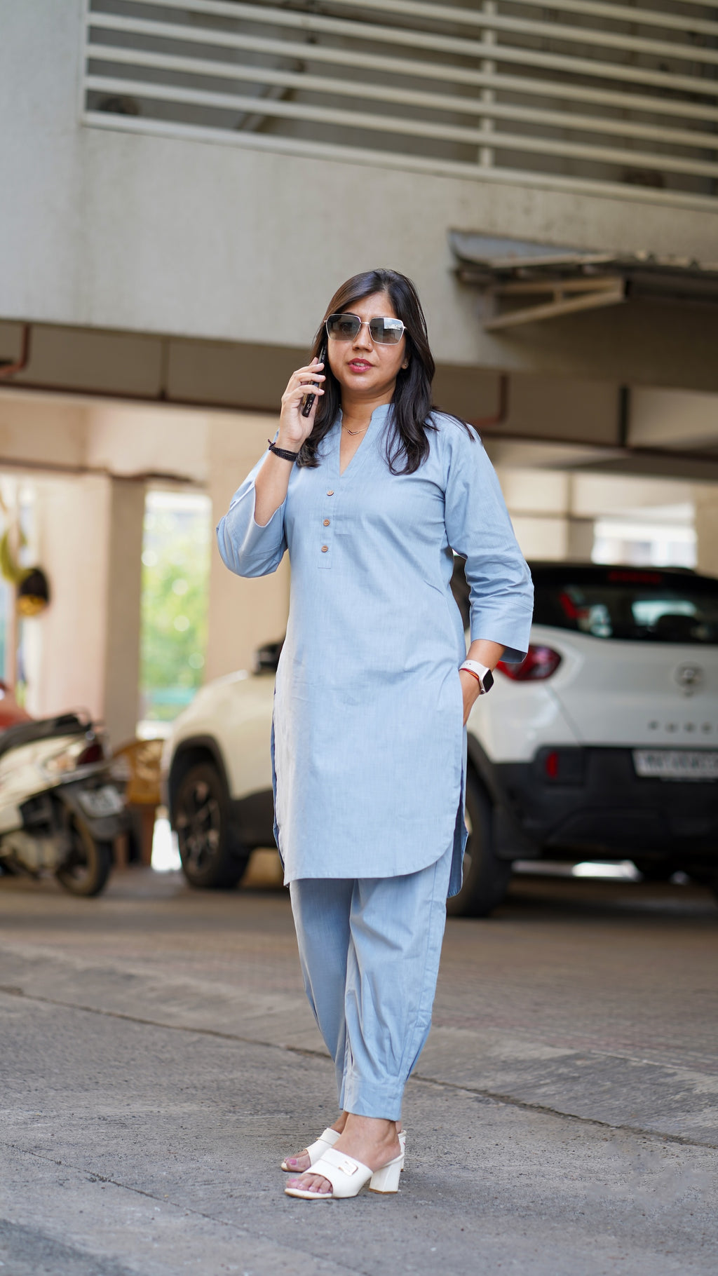 Desi Summer: Co-ord Set in Blue