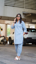Desi Summer: Co-ord Set in Blue
