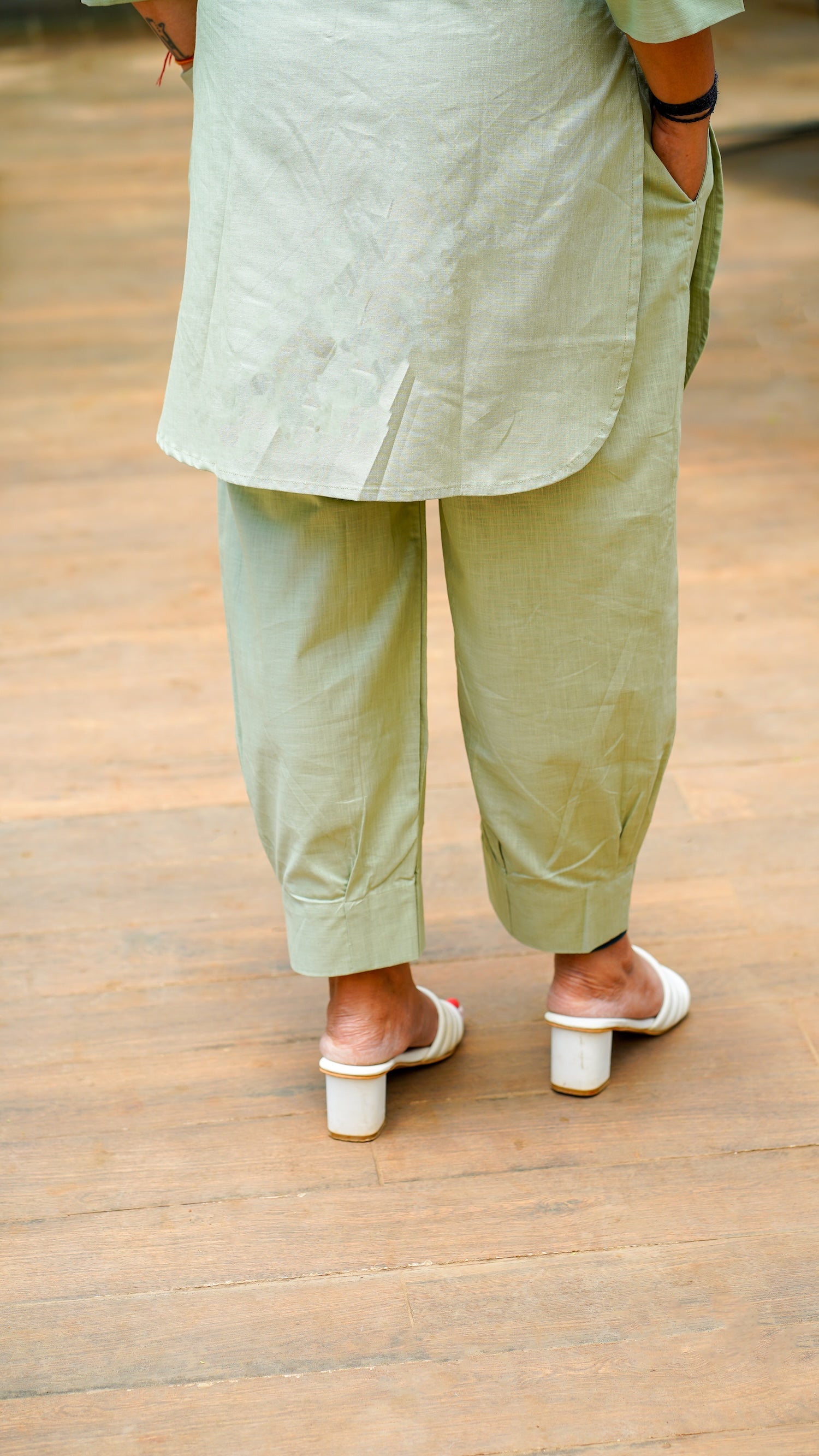 Desi Summer: Pants in Matcha Green
