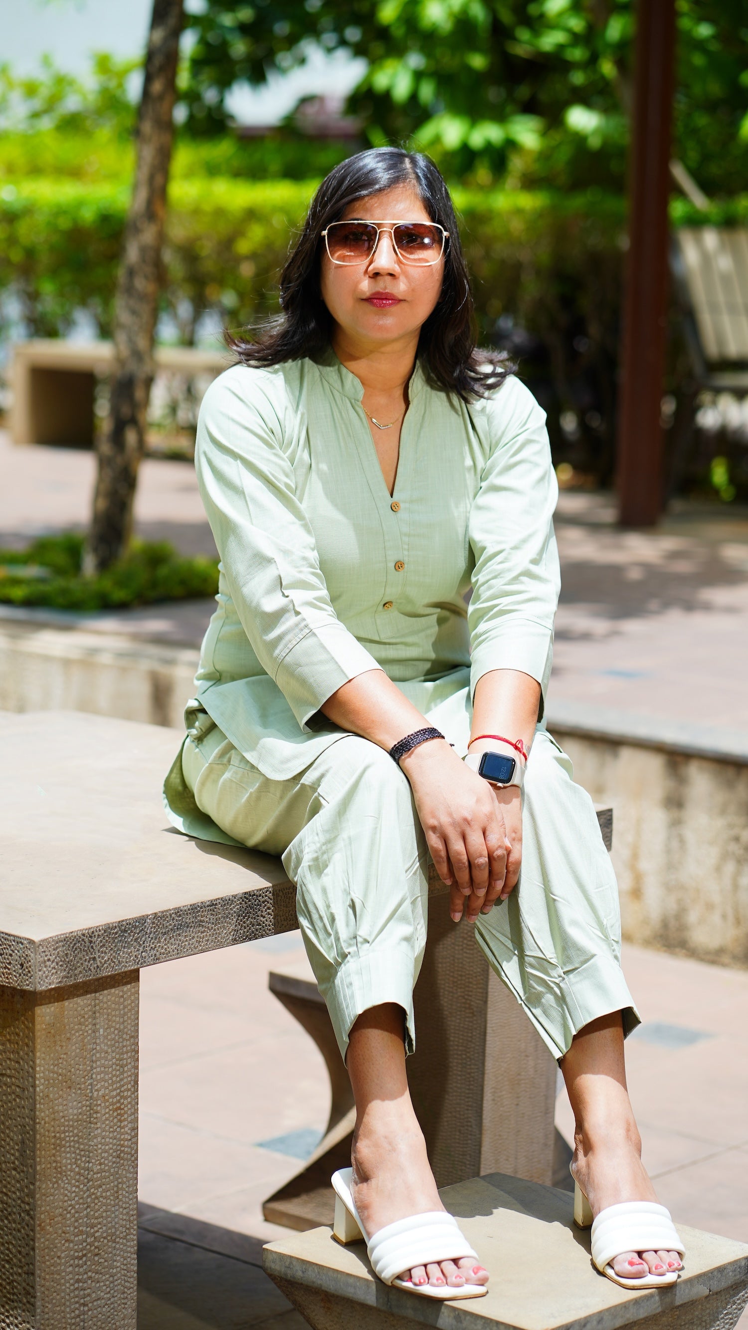 Desi Summer: Pants in Matcha Green