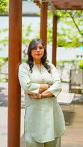 Desi Summer: Kurta in Matcha Green