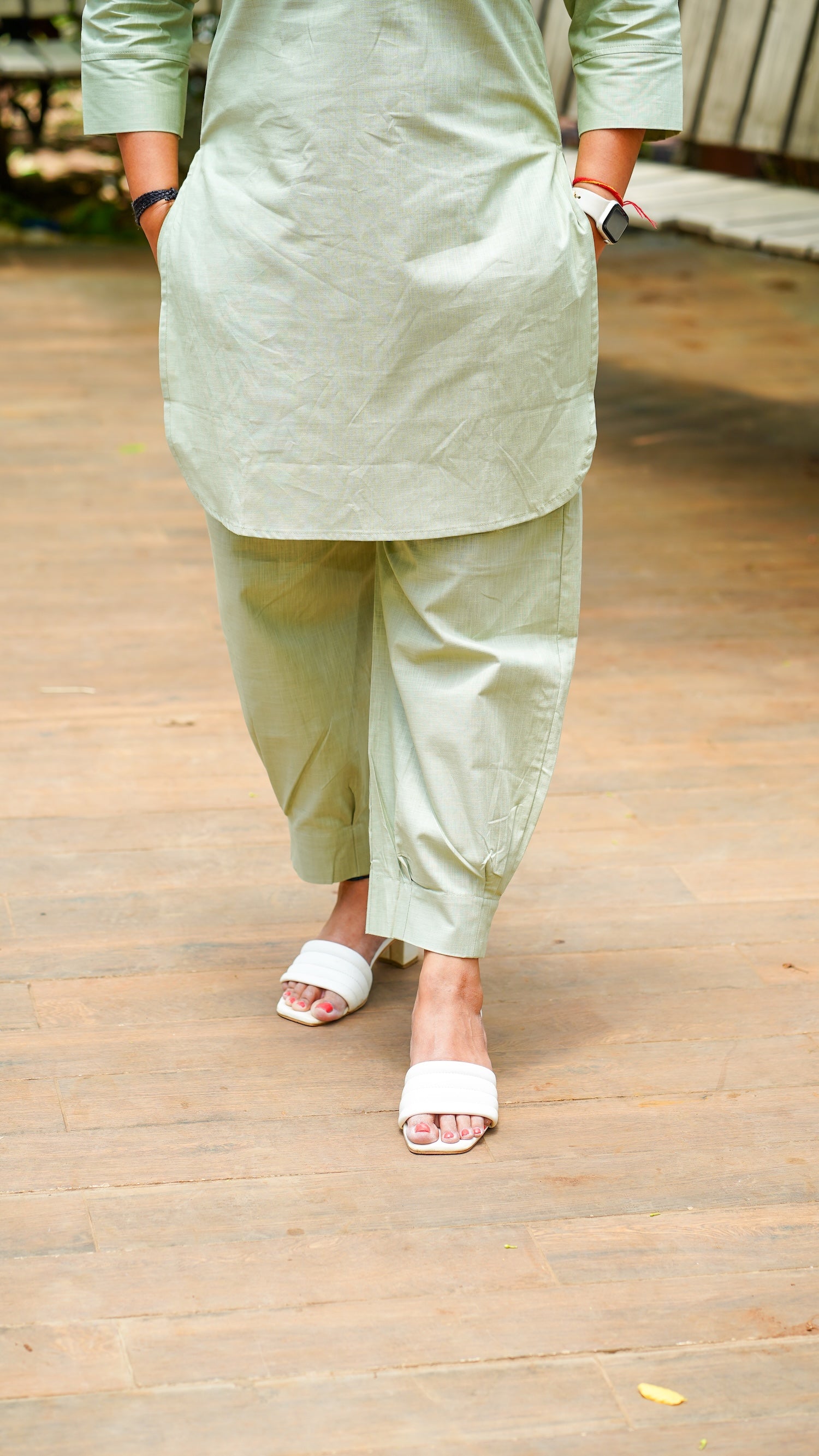 Desi Summer: Co-ord Set in Matcha Green