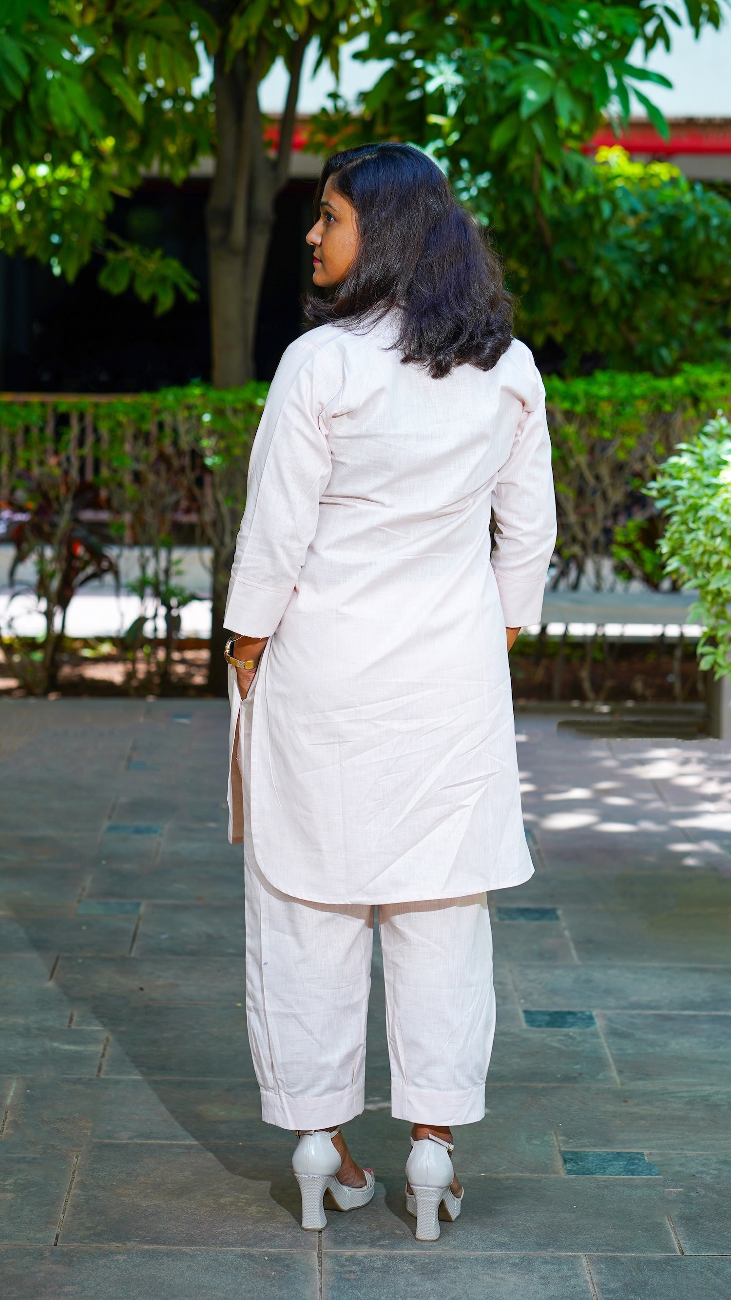 Desi Summer: Co-ord Set in Light Pink