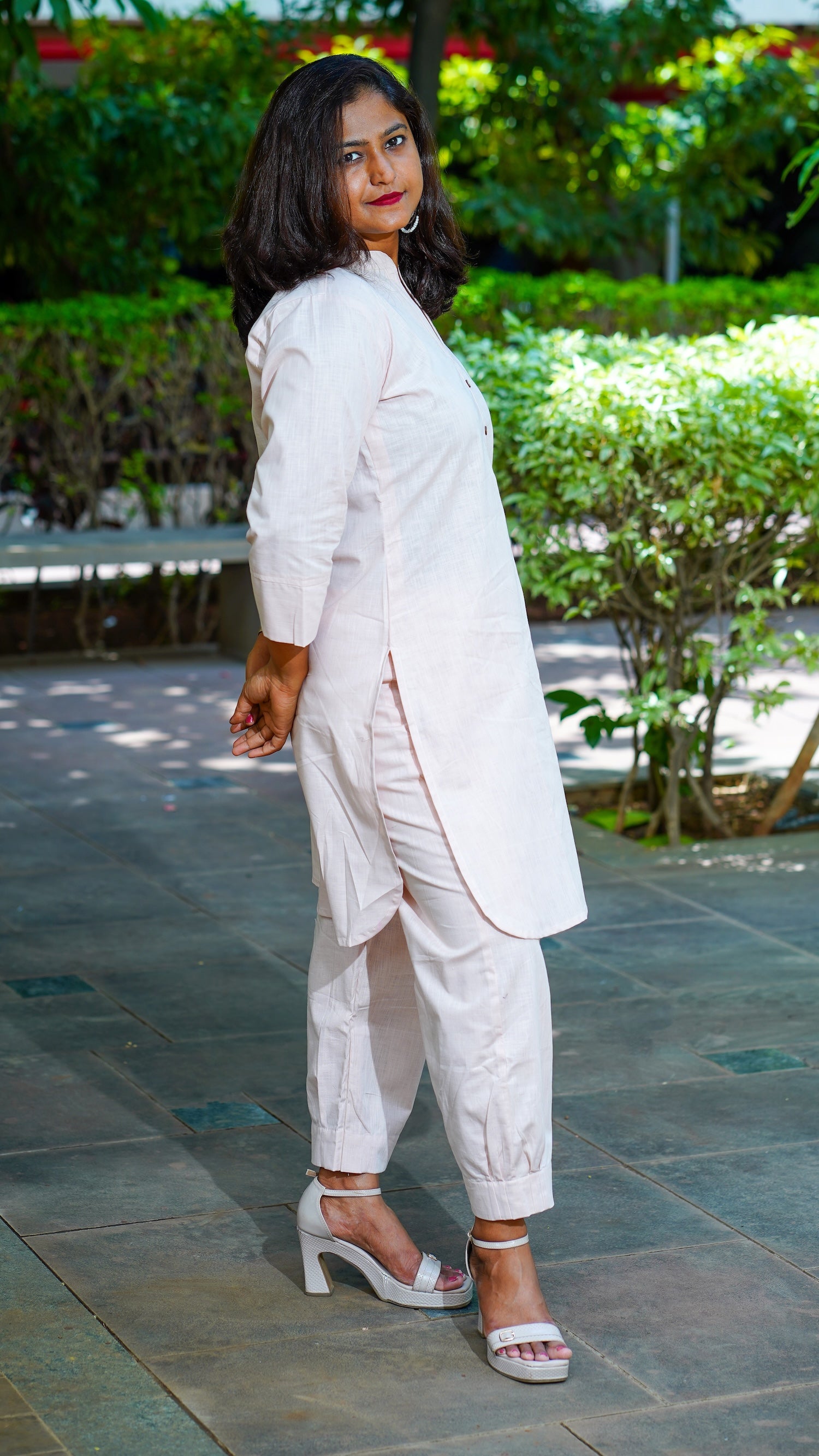 Desi Summer: Co-ord Set in Light Pink