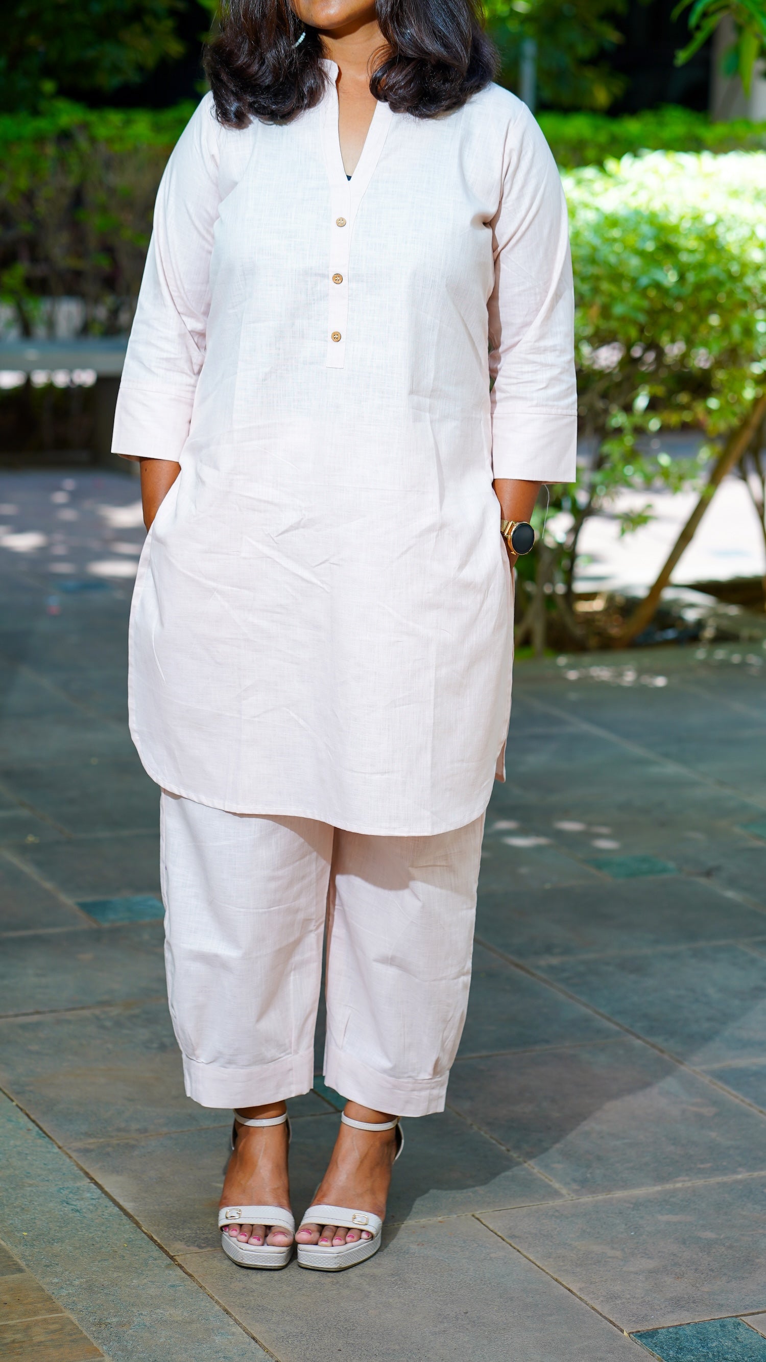 Desi Summer: Co-ord Set in Light Pink