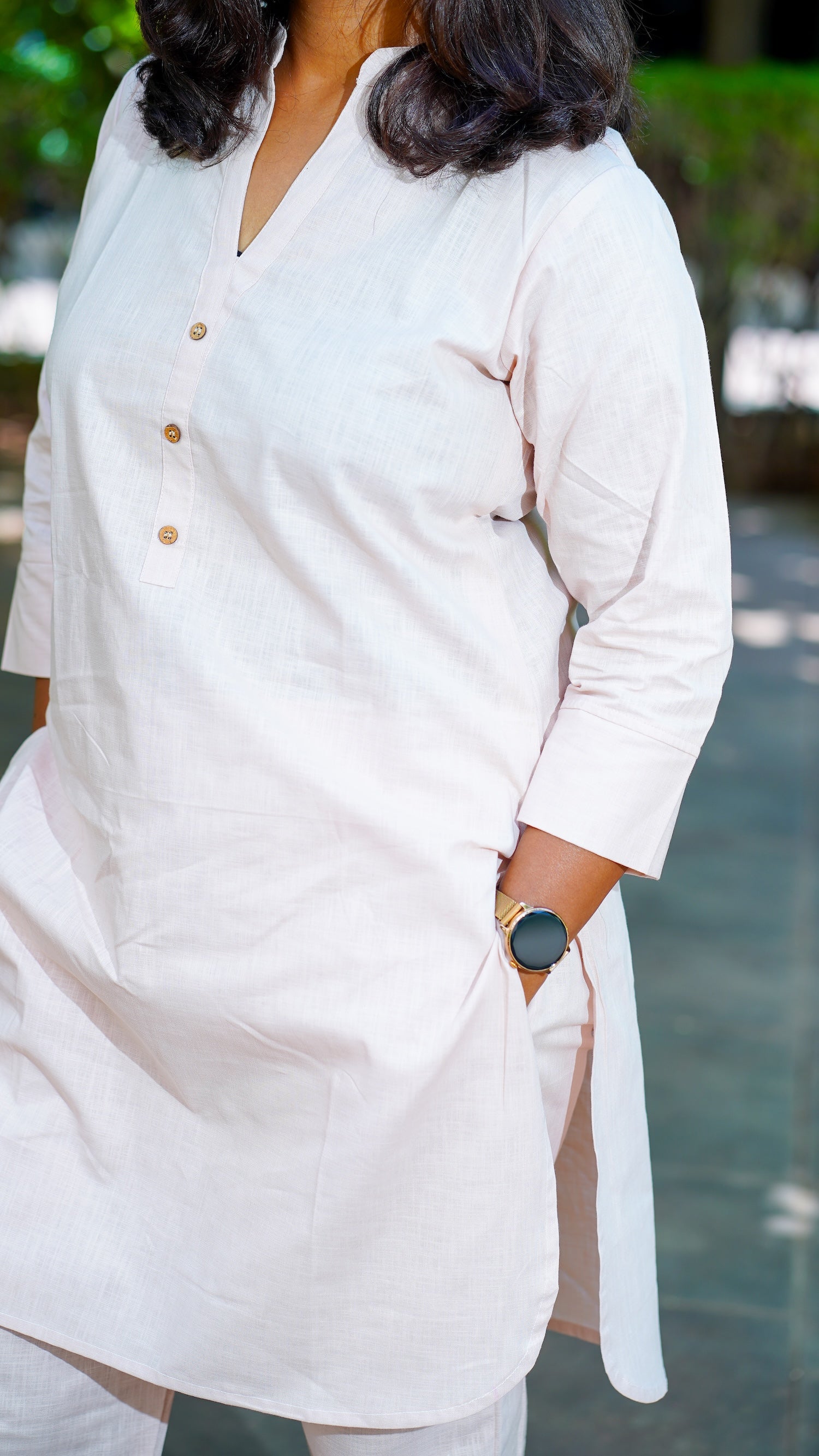 Desi Summer: Kurta in Baby Pink
