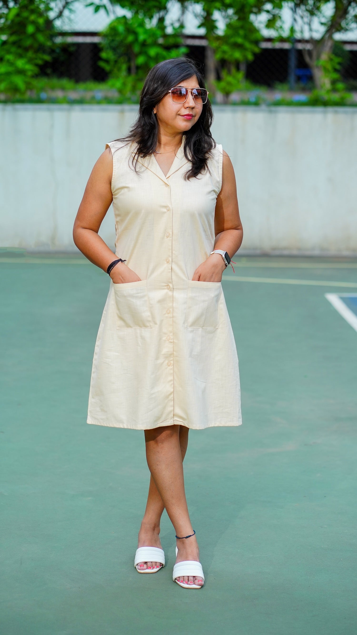 Sunday Brunch: Notch Collar Dress in Yellow