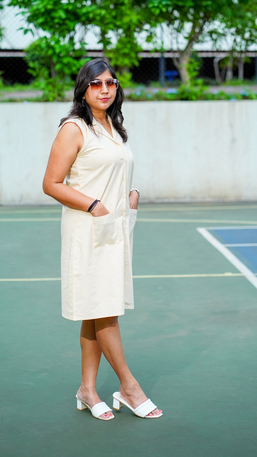 Sunday Brunch: Notch Collar Dress in Yellow