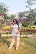 Desi Summer: Co-ord Set in Light Grey