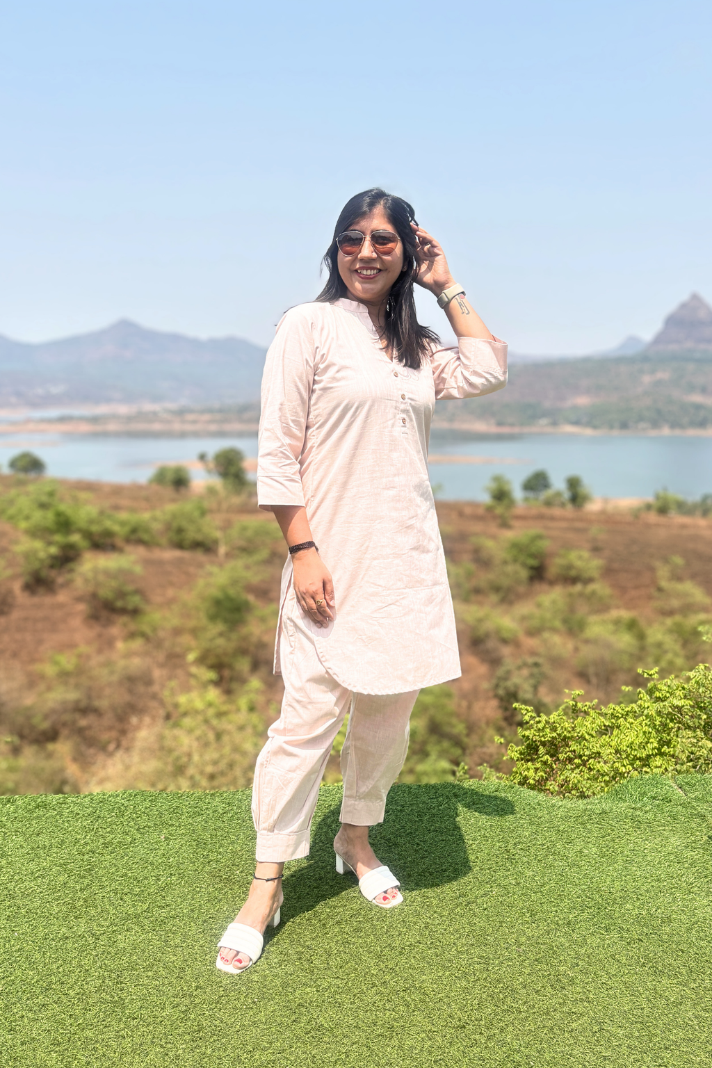 Desi Summer: Kurta in Baby Pink