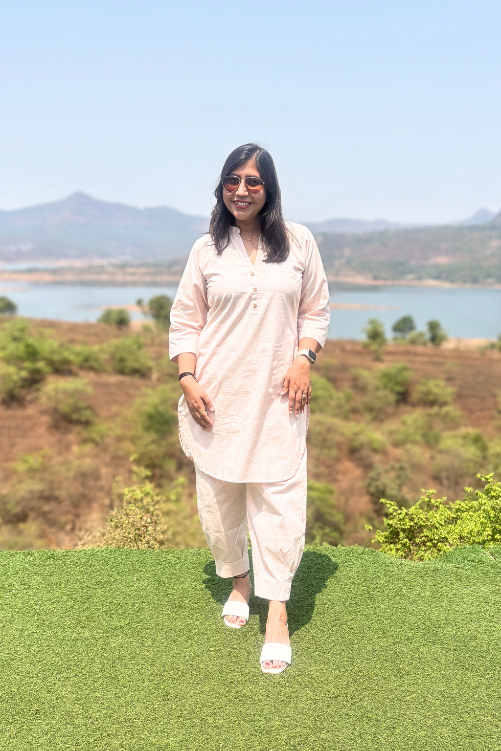 Desi Summer: Kurta in Baby Pink