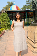 Gupshup: Mid Length Dress in Grey