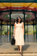 Gupshup: Mid Length Dress in Yellow
