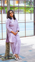 Cherry Blossom: Co-ord Set in Dark Lavender