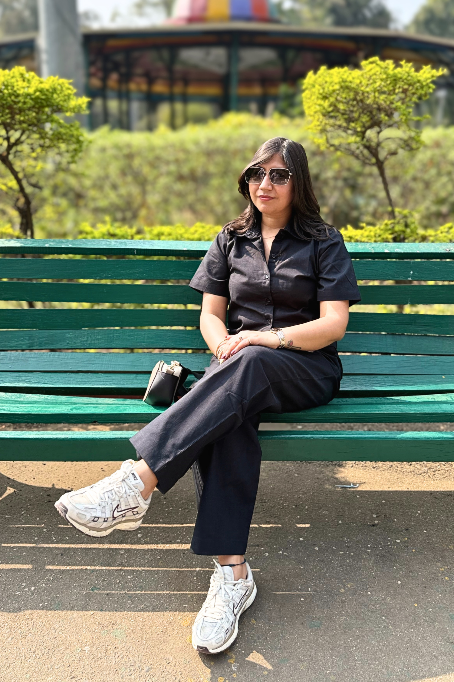 The Calm: Shirt Co-ord Set in Black